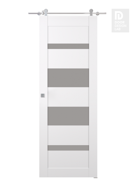 Mirella Vetro Snow White Modern Interior Barn Door by Belldinni