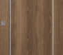 Optima 2U Pecan Nutwood Modern Interior Hidden Barn Door by Belldinni