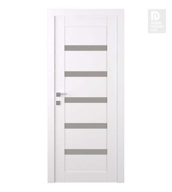 Leora Vetro Snow White Modern Interior Door by Belldinni