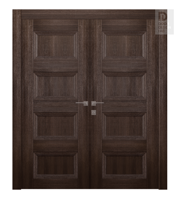 Oxford Duo 07 3R Veralinga Oak Modern Interior Double Swing Doors by Belldinni