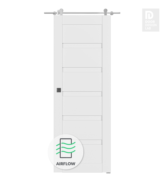 Louver Snow White Modern Interior Barn Door by Belldinni