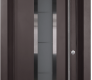 MODERN FRONT STEEL DOOR ARGOS BROWN/WHITE 37 7/16" X 81 11/16" LHI + HARDWARE
