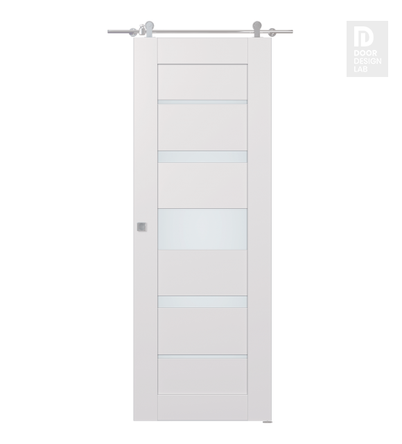 Avon 07-03 Vetro Snow White Modern Interior Barn Door by Belldinni