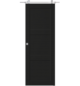Avon 07 2Rn Black Matte Barn doors