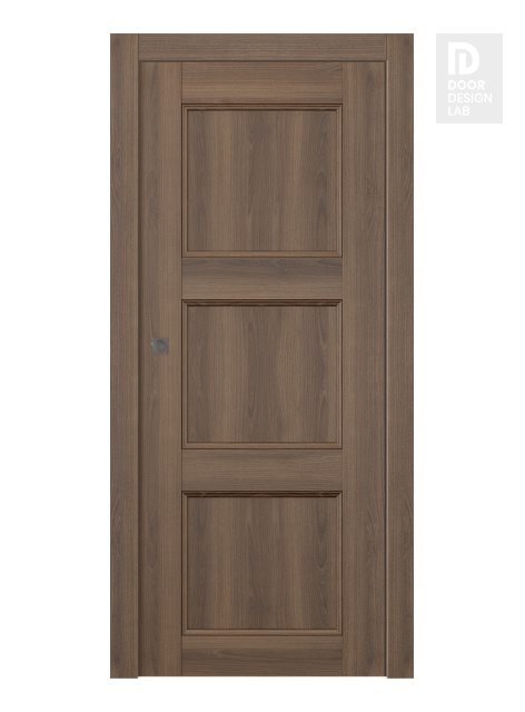 Oxford Uno 07 2Rn Pecan Nutwood Modern Interior Pocket Door by Belldinni