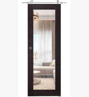 Avanti 207 Clear Vetro Black Apricot Barn doors