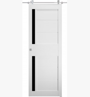 Esta Bl Vetro Bianco Noble Barn doors