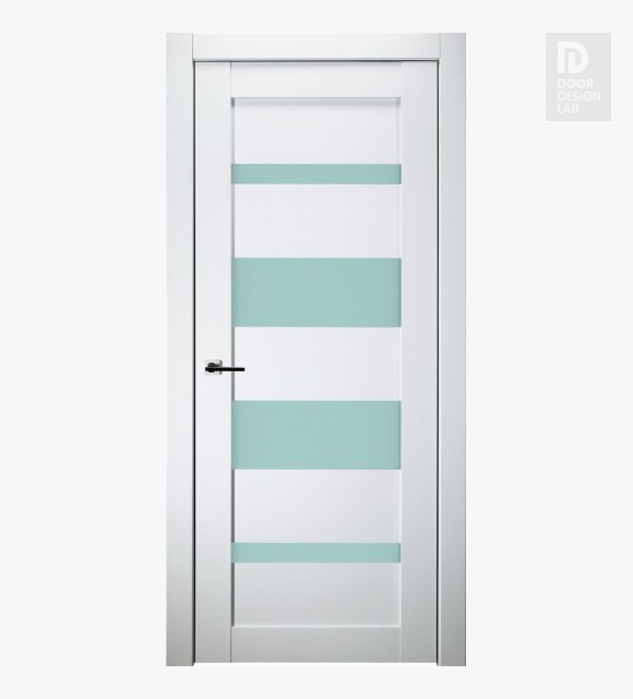 Mirella Vetro Bianco Noble Modern Interior Door by Belldinni