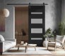 Mirella Vetro Black Matte Barn doors
