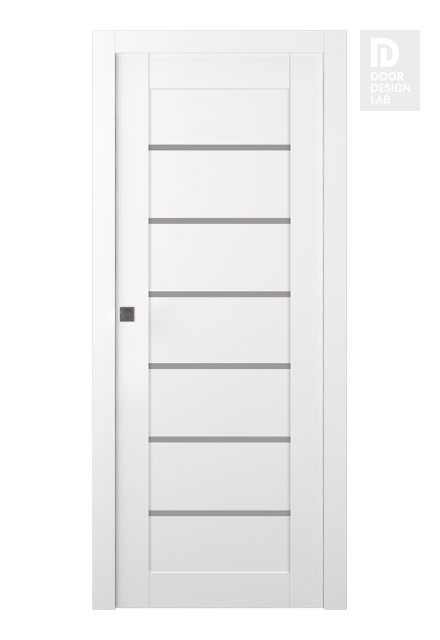 Alba Snow White Modern Interior Pocket Door by Belldinni