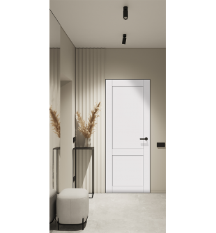 Shaker 2 Panel Snow White Frameless