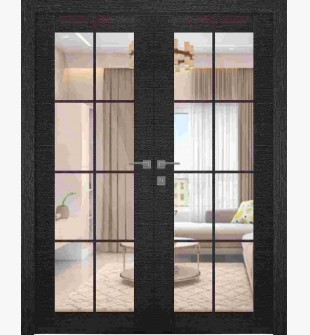 Avanti 8 Lite Clear Vetro Black Apricot Double doors