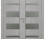 Avon 07-01 Vetro Light Urban Modern Interior Double Swing Doors by Belldinni