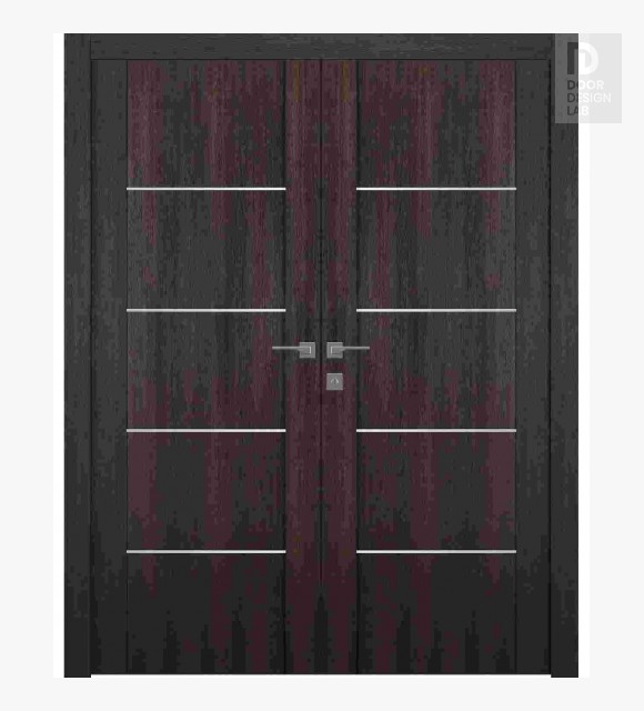Avon 01 4H Veralinga Oak Modern Interior Double Swing Doors by Belldinni