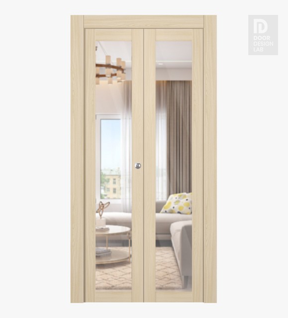 Avon 207 Clear Vetro Loire Ash Modern Interior Bifold Doors by Belldinni