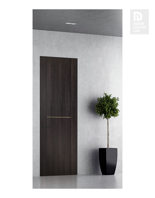 Avon 01 1H Gold Veralinga Oak Modern Interior Frameless Door by Belldinni