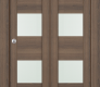 Avon 07-01 Vetro Pecan Nutwood Modern Interior Bifold Doors by Belldinni
