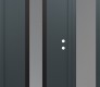 Modern Steel Front Door DIAMOND A1 48" X 80" ANTHRACITE/ANTHRACITE FROSTED GLASS PANEL BLACK LHI WITH SIDELITE FROSTED GLASS