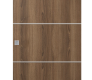 Optima 4H Pecan Nutwood Modern Interior Barn Door by Belldinni