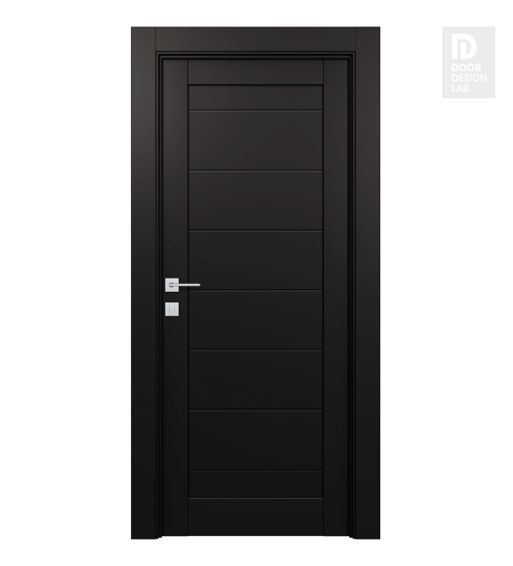 Ermi Black Matte Modern Interior Door by Belldinni
