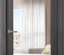 Palladio 207 Clear Vetro Gray Oak Modern Interior Door by Belldinni