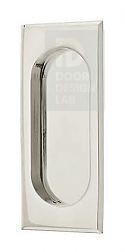 Modern Steel Front Door EMTEK FLUSH PULL RECTANGULAR PASSAGE POLISHED CHROME (US26) 2201