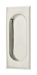 EMTEK FLUSH PULL RECTANGULAR PASSAGE POLISHED CHROME (US26) 2201