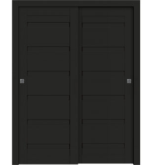 Louver Black Matte Bypass doors