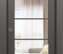 Avon 5 Lite Clear Vetro Gray Matte Modern Interior Pocket Door by Belldinni