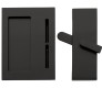Modern Steel Front Door EMTEK BARN PRIVACY LOCK WITH FLUSH PULL PRIVACY FLAT BLACK (US19) 222202