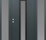 Modern Steel Front Door DIAMOND A1 64" X 80" ANTHRACITE/ANTHRACITE FROSTED GLASS PANEL BLACK RHI WITH 2 SIDELITES FROSTED GLASS