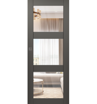 Avon 3 Lite Clear Vetro Gray Matte Hidden barn