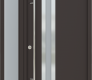 MODERN FRONT STEEL DOOR ZEPHYR BROWN/WHITE 49 1/4" X 81 11/16" RHI + SIDELITE LEFT