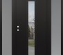 DIAMOND A1 60" X 80" BLACK/BLACK CLEAR GLASS PANEL BLACK LHI WITH 2 SIDELITES FROSTED GLASS