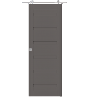 Louver Gray Matte Barn doors