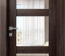 Avon 3 Lite Clear Vetro Veralinga Oak Modern Interior Door by Belldinni