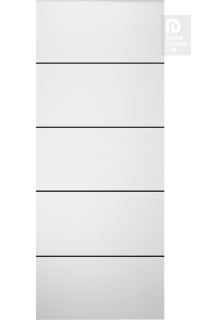 Modern Interior DOOR SLAB PALLADIO 4H BLACK BIANCO NOBLE 36" X 92 1/2" X 1 9/16" SOLID CORE