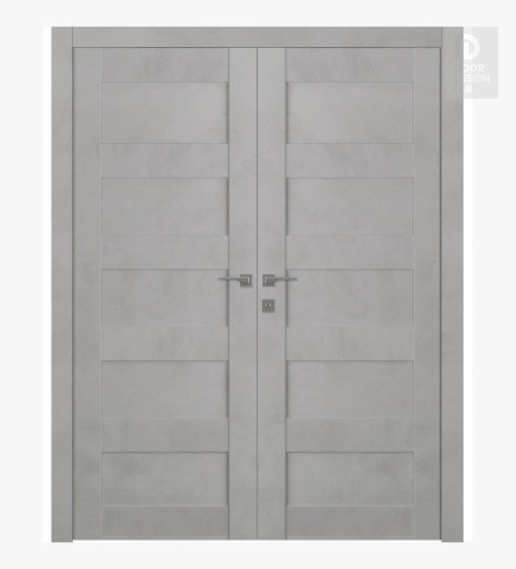 Avon 07 4R Light Urban Modern Interior Double Swing Doors by Belldinni