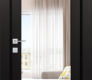 Avon 207 Clear Vetro Black Matte Modern Interior Door by Belldinni