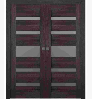 Avon 07-05 Vetro Veralinga Oak Double pocket doors