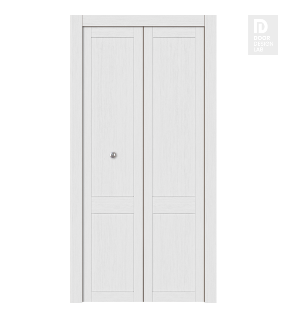 Shaker 2 Panel Bianco Noble Modern Interior Bifold Doors by Belldinni