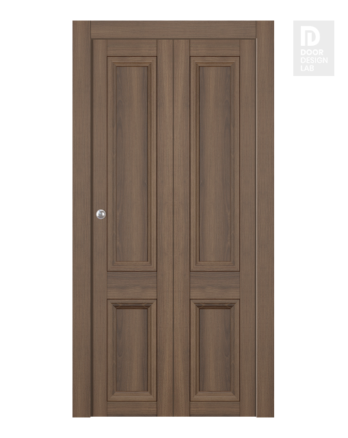 Oxford Duo 07 R Pecan Nutwood Modern Interior Bifold Doors by Belldinni