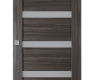 Leora Vetro Gray Oak Modern Interior Barn Door by Belldinni
