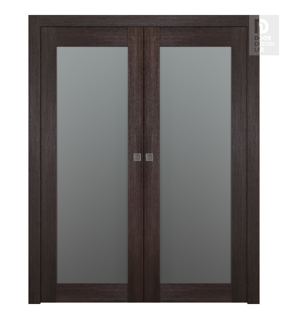 Avon 207 Vetro Veralinga Oak Modern Interior Double Pocket Doors by Belldinni