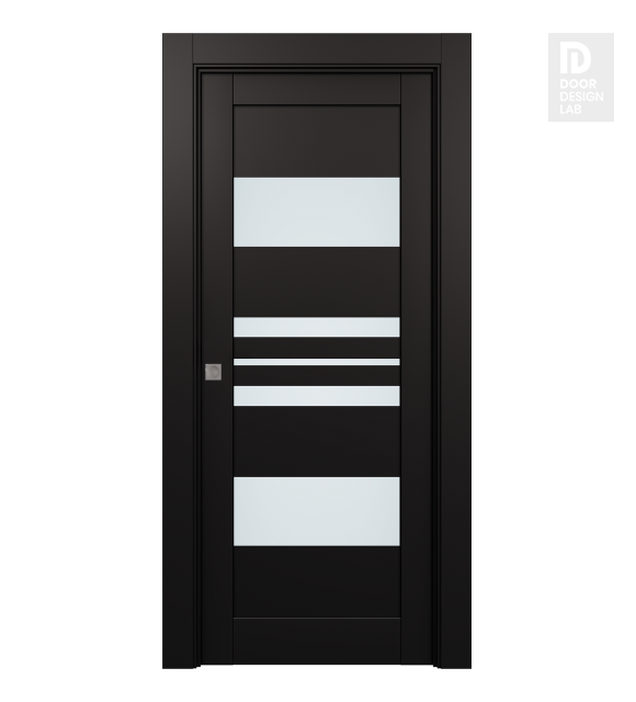 Romi Vetro Black Matte Modern Interior Pocket Door by Belldinni