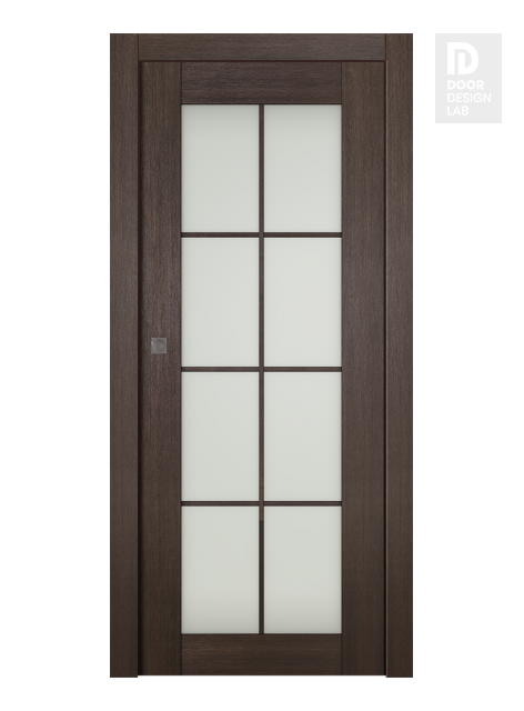 Avon 8 Lite Vetro Veralinga Oak Modern Interior Pocket Door by Belldinni