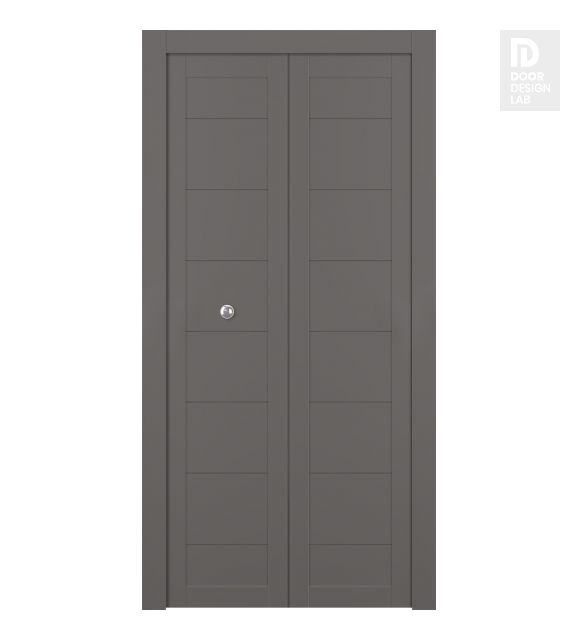 Ermi Gray Matte Modern Interior Bifold Doors by Belldinni