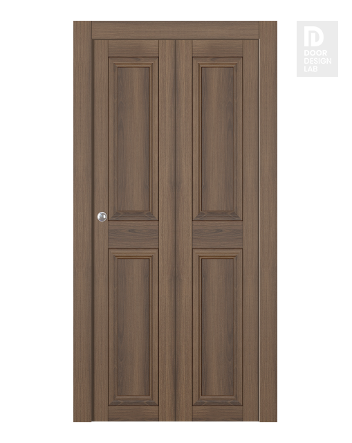 Oxford Duo 07 Rn Pecan Nutwood Modern Interior Bifold Doors by Belldinni