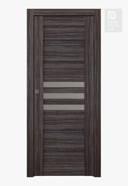 Dome Vetro Gray Oak Modern Interior Pocket Door by Belldinni