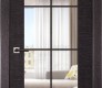 Avanti 8 Lite Clear Vetro Black Apricot Modern Interior Door by Belldinni